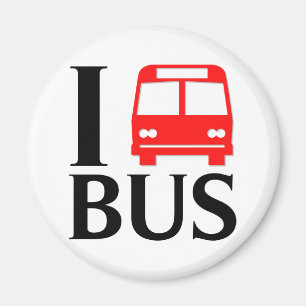 Jag älskar buss som jag älskar bussen för bus magnet