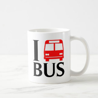 Jag älskar buss | som jag älskar bussen för buss | kaffemugg