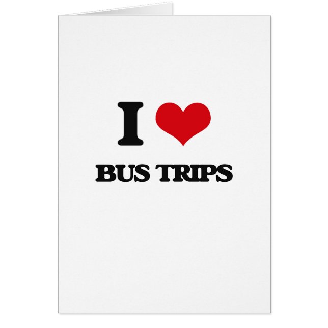 Jag älskar bussresor hälsningskort (Framsidan)