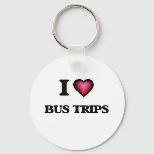 Jag älskar bussresor nyckelring