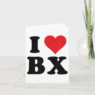 Jag älskar Bx Initialer Jag älskar B.x. För- och e Kort