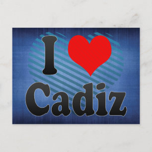 Jag älskar Cadiz, Spanien Vykort