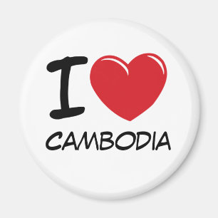 Jag älskar Cambodja Magnet