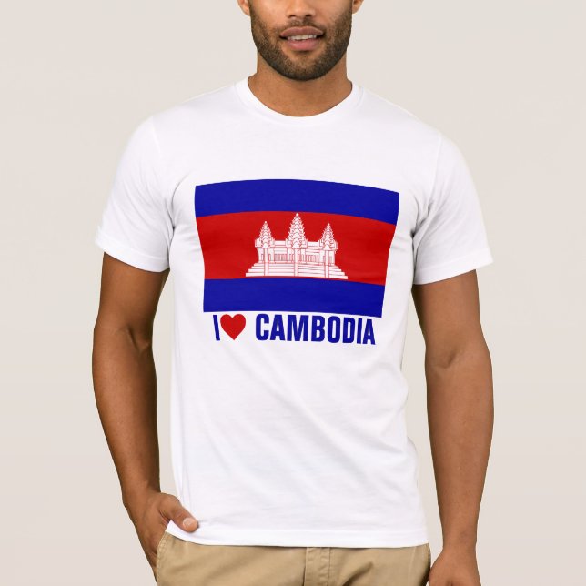 Jag älskar Cambodja T Shirt (Framsida)