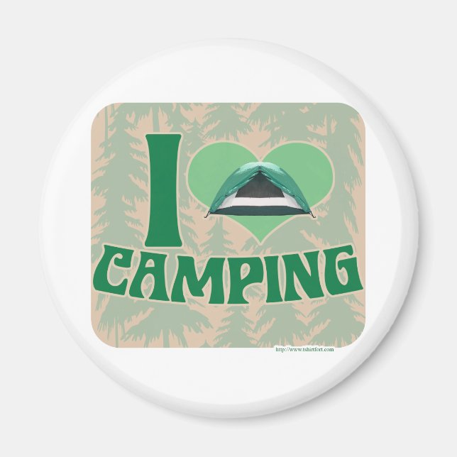 Jag älskar Camping Magnet (Framsidan)