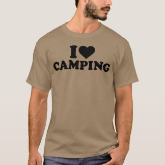 jag älskar camping vit present t shirt