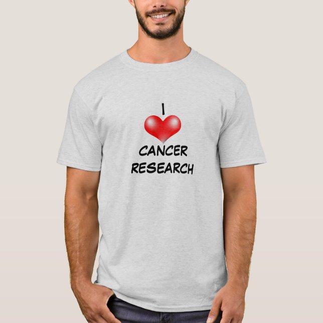 Jag älskar cancerforskningskjortan tee shirt (Framsida)
