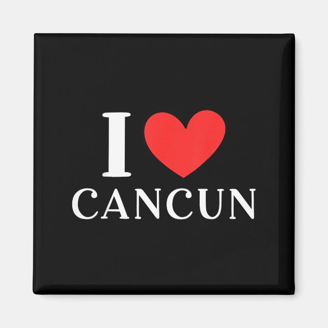 Jag älskar Cancun Mexico Semester _3  Magnet (Framsidan)