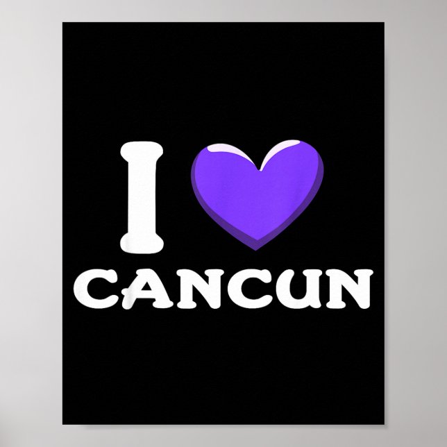 Jag älskar Cancun Mexiko _1 Poster (Framsidan)