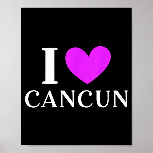 Jag älskar Cancun Mexiko Semester  Poster (Framsidan)