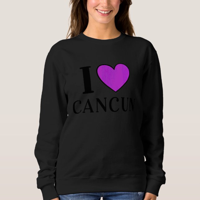 Jag älskar Cancun Mexiko Semester T Shirt (Framsida)