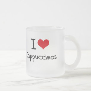 Jag älskar Cappuccinos Frostad Glasmugg