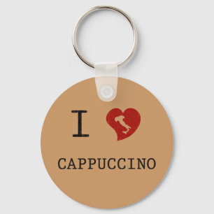 Jag älskar Cappuccinovintage Nyckelring