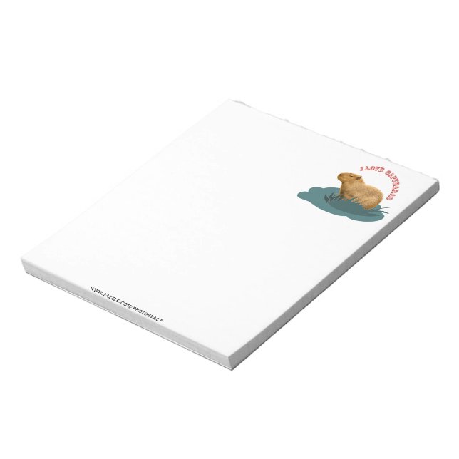 Jag älskar capybaras Notepad Anteckningsblock (Roterad)