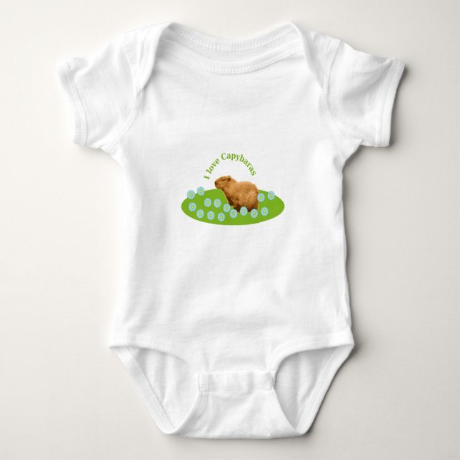 Jag älskar Capybaror T Shirt (Framsida)