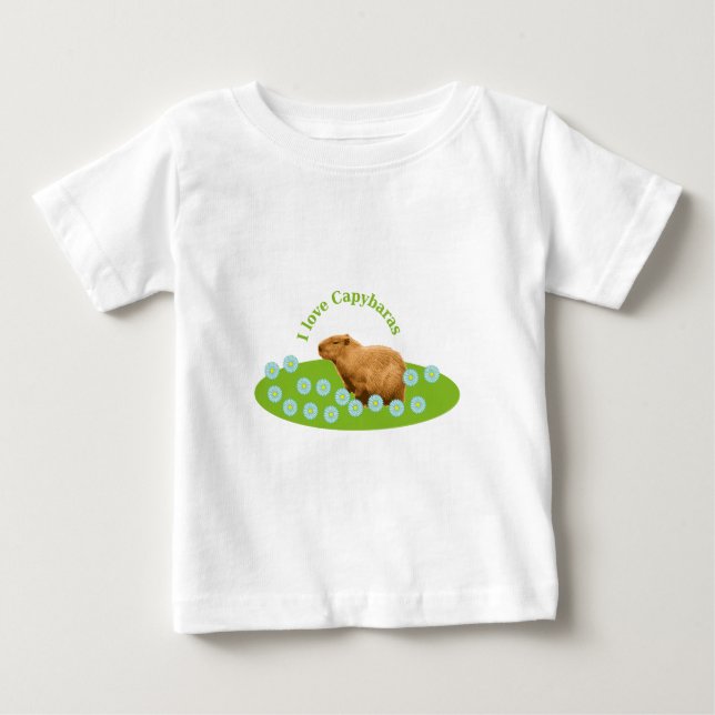 Jag älskar Capybaror Tee (Framsida)