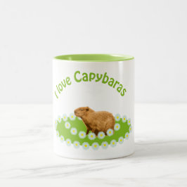 Jag älskar Capybaror Två-Tonad Mugg