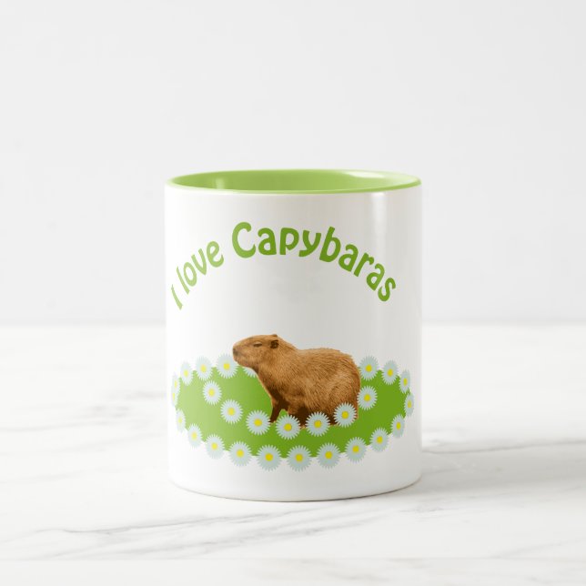Jag älskar Capybaror Två-Tonad Mugg (Center)