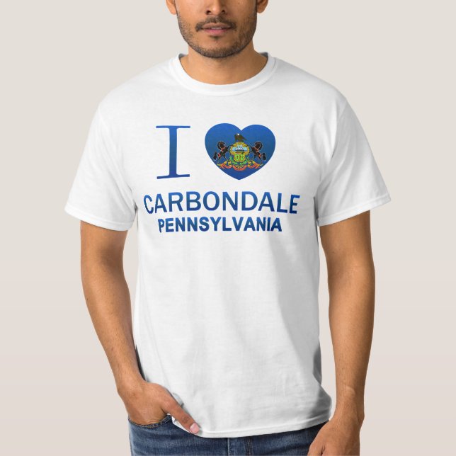Jag älskar Carbondale, PA T-shirt (Framsida)