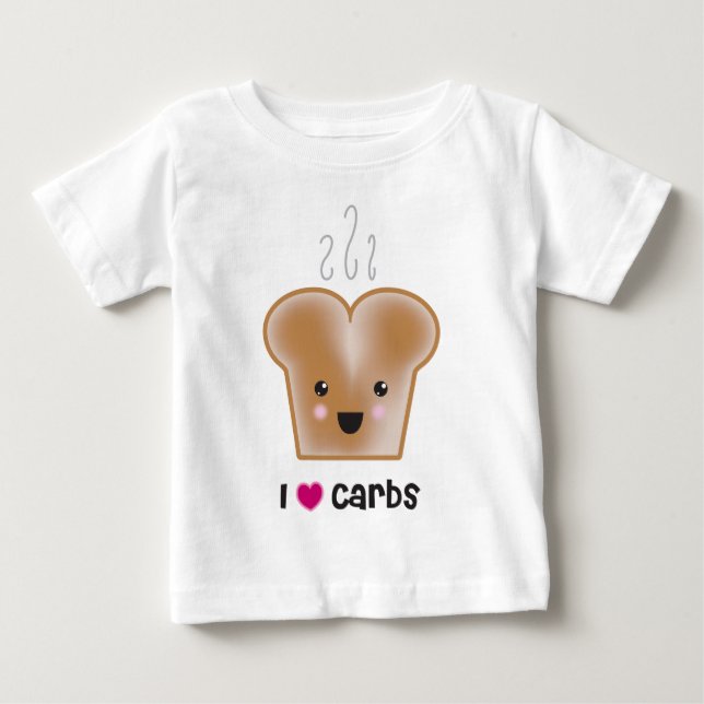 Jag älskar Carbs T-shirt (Framsida)