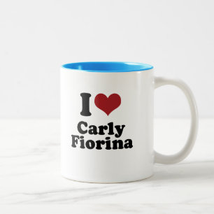 Jag älskar Carly Fiorina för president Två-Tonad Mugg