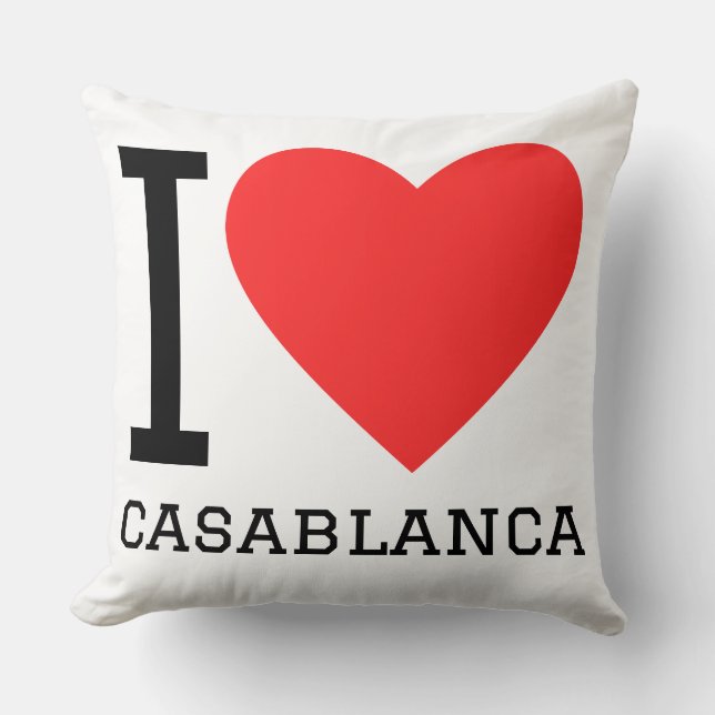Jag älskar Casablanca  Kudde (Framsida)