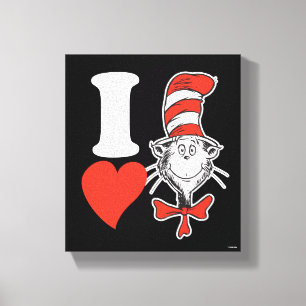 Jag älskar Cat in the Hat Canvastryck