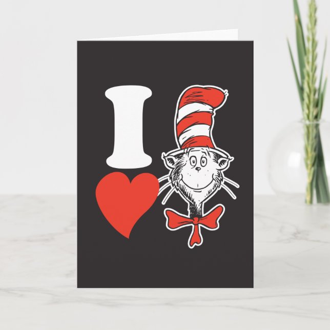 Jag älskar Cat in the Hat Helgkort (Framsida)