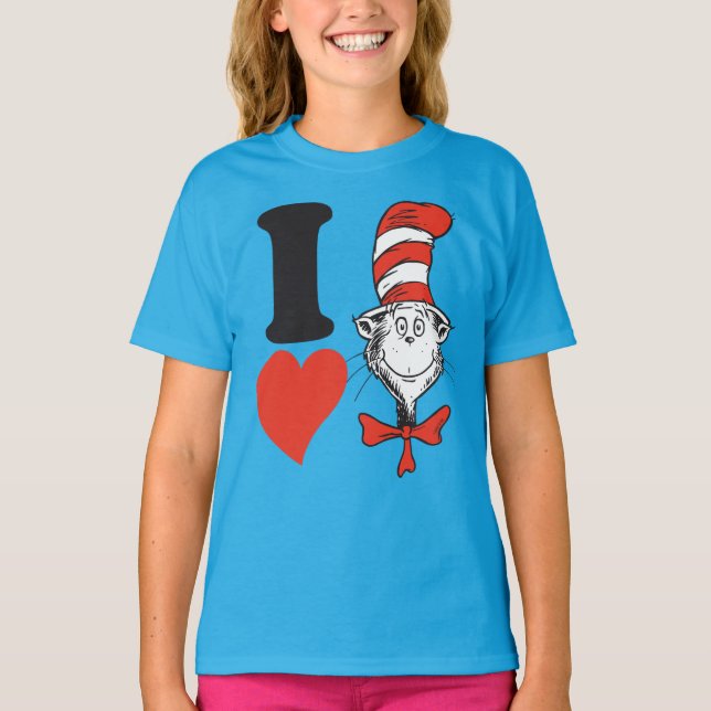 Jag älskar Cat in the Hat Tröja (Framsida)