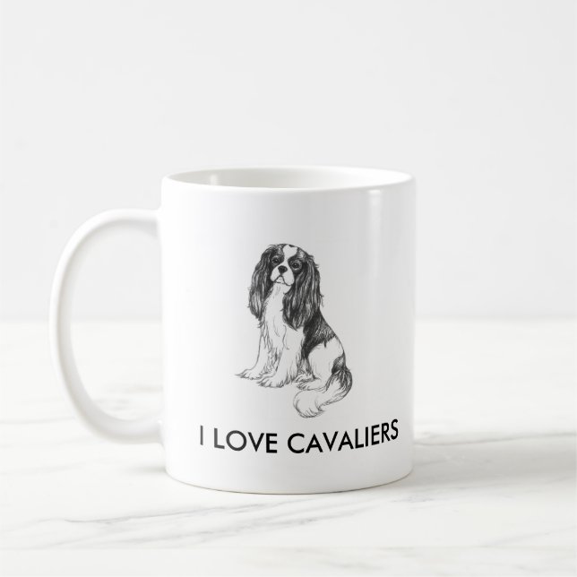 Jag älskar Cavaliersmuggen Kaffemugg (Vänster)