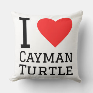 Jag älskar cayman sköldpadda kudde