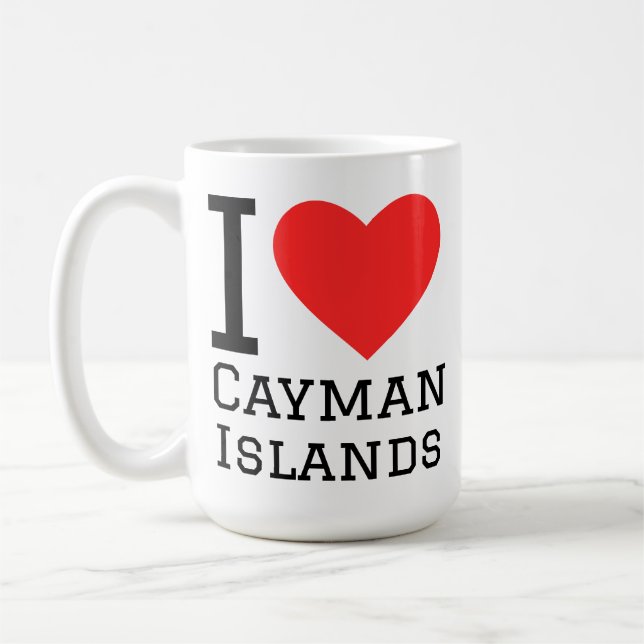 Jag älskar Caymanöarna  Kaffemugg (Vänster)