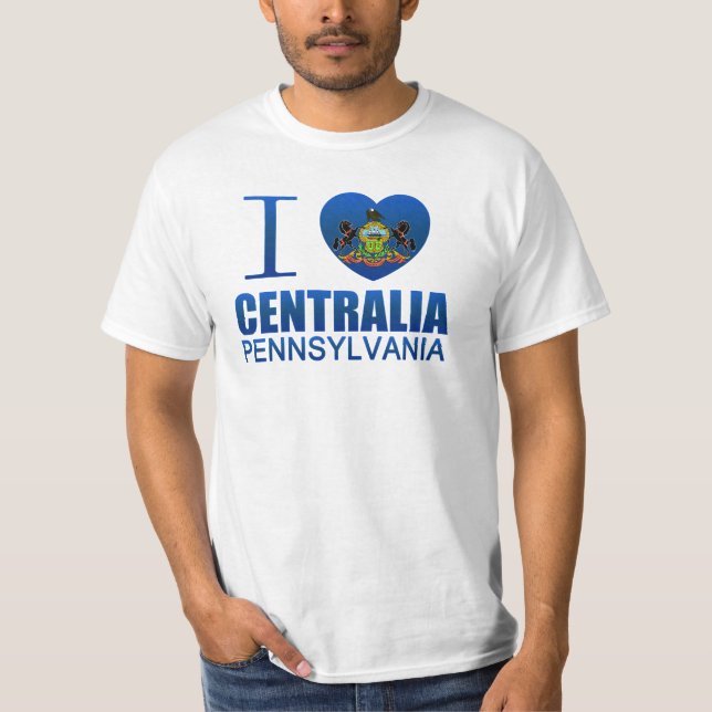 Jag älskar Centralia, PA Tee Shirt (Framsida)