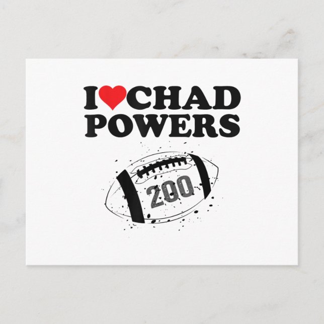 Jag älskar Chad Powers 200 amerikansk fotboll unde Helg Vykort (Framsida)