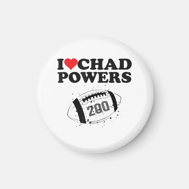 Jag älskar Chad Powers 200 Amerikansk Fotboll Unde Magnet (Framsidan)