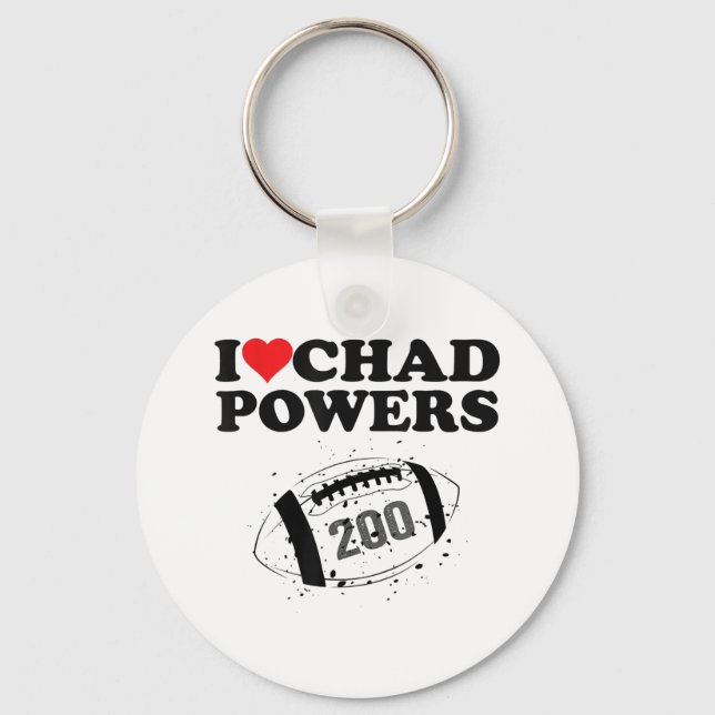Jag älskar Chad Powers 200 Amerikansk Fotboll Unde Nyckelring (Framsida)