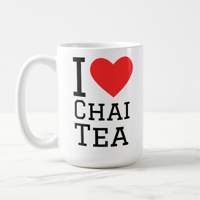 Jag älskar chai te kaffemugg (Vänster)
