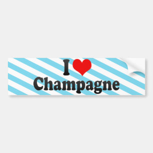 Jag älskar champagne bildekal