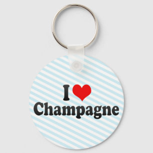 Jag älskar champagne nyckelring