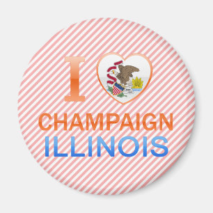Jag älskar Champaign, IL Magnet