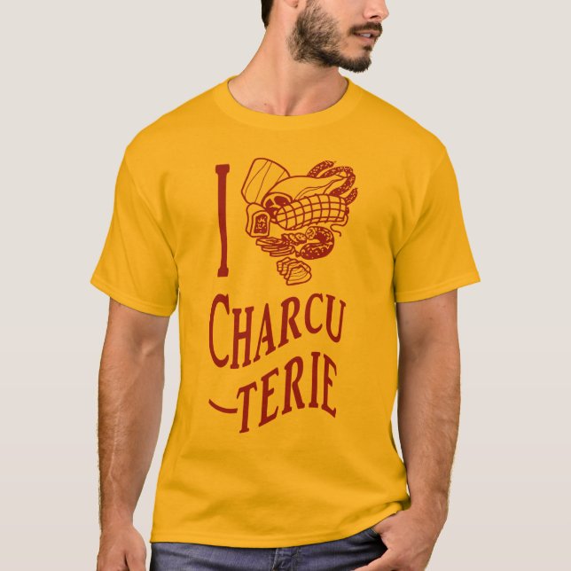 Jag älskar charkuteri t-shirt (Framsida)