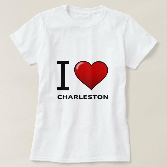 JAG ÄLSKAR CHARLESTON, SC - SOUTH CAROLINA TEE SHIRT (Design framsida)