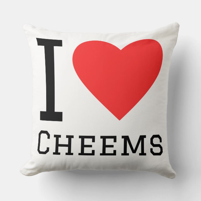 Jag älskar cheems  kudde (Framsida)