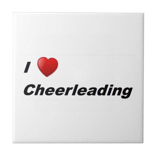 Jag älskar Cheerleading Kakelplatta (Framsidan)
