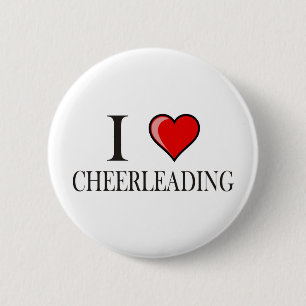 Jag älskar cheerleading knapp
