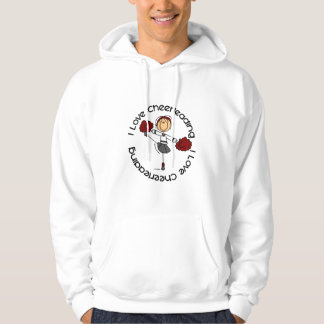 Jag älskar Cheerleading stick Sweatshirt Med Luva