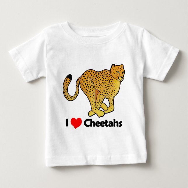 Jag älskar Cheetahs T Shirt (Framsida)