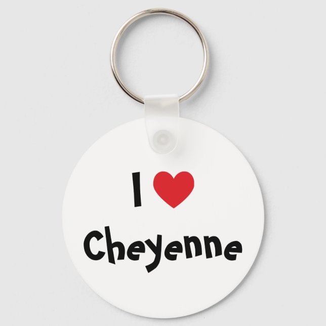 Jag älskar Cheyenne-nyckelring Nyckelring (Framsida)