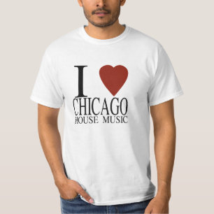Jag älskar Chicago husmusik Tee Shirt