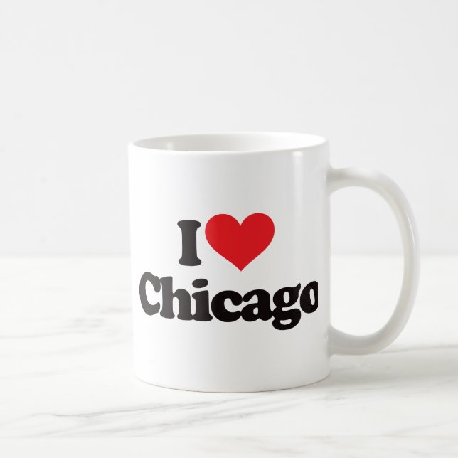 Jag älskar Chicago Kaffemugg (Höger)